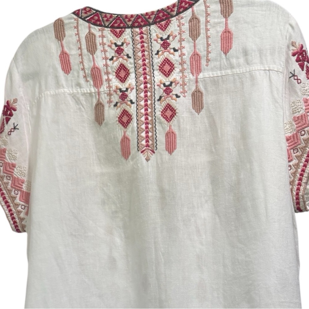 Johnny Was Floral Embroidered Top - Picture 4 of 8